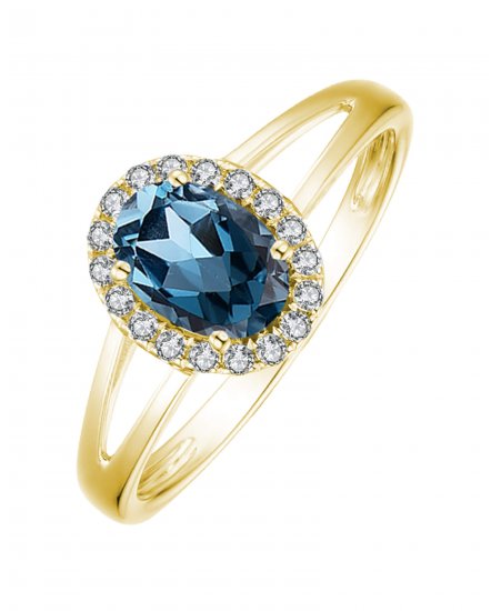 OVAL COLORED STONE DIAMOND RING (VR406)